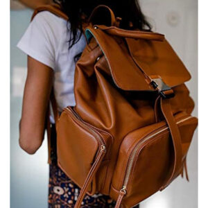 Mochila Bolsa De Pañales De Mominside, Mochila De Cuero Para Brown