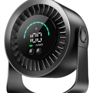 Ventilador De Escritorio Usb Silencioso 5 Velocidades Led 36 Black