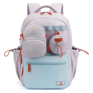 Mochila Escolar Juvenil Gran Capacidad Para Laptop Y Viaje Rosa Diseño De La Tela