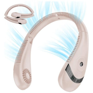 Ventilador De Cuello Portátil Recargable 3 Velocidades Rosa Rosa