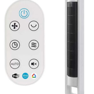 Ventilador De Torre 97 Cm Blanco 5 Velocidades Wifi Y Alexa 0 Mm Frecuencia Color De La Estructura Color De Las Aspas Material De Las Aspas 0