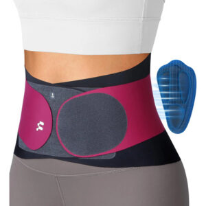 Faja Lumbar Ajustable 3d Almohadilla Sin Costuras Rojo Large Talla