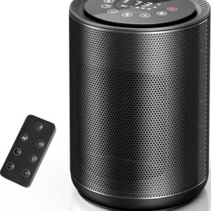 Calentador Eléctrico Portátil Mini Cerámico Con Termostato 1 Negro