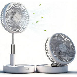 Ventilador Portátil Recargable Silencioso 4 Velocidades 38 C Blanco
