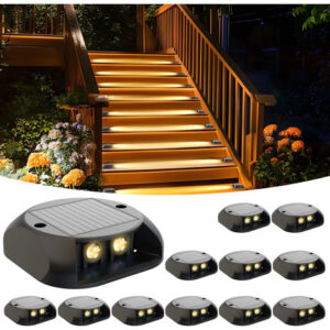 Luces Solares Led 12 Piezas Para Jardín Y Escalones Ip65 3000 Kelvin