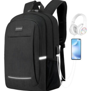 Mochila Antirrobo Portátil Unisex Hasta 39 Cm Con Carga Usb Color Diseño De La Tela