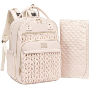 Mochila Para Pañales Impermeable Caqui Con Cambiador Beige G Beige Diseño De La Tela