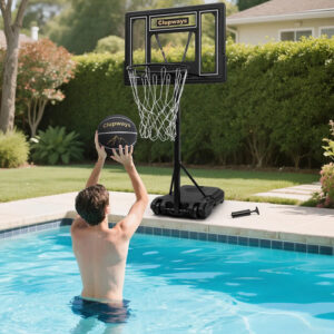 Aro De Baloncesto Ajustable Portátil Para Piscina Con Tabler