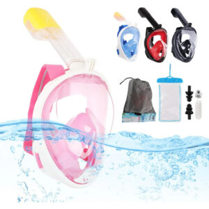 Máscara Buceo Para Niños Y Adultos Visión 180 Anti-vaho Negro/rojo
