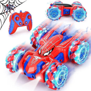Coche De Control Remoto Acrobático Con Luces Y Doble Cara Ro Rojo Personaje
