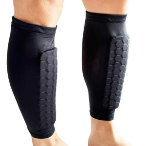 Espinilleras De Fútbol Xl Compresión Negra Almohadillas Prot Talla Negro