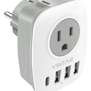 Adaptador De Enchufe Tipo E/f Con 3 Usb Para Europa Y Corea