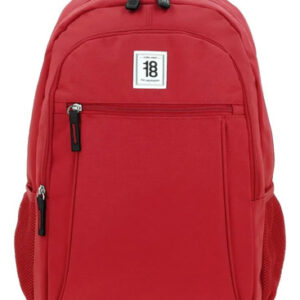 Mochila Grande Unisex Roja Para Secundaria Y Universidad Rojo Diseño De La Tela