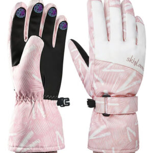 Guantes De Esquí Impermeables Táctiles Para Adultos Rosa