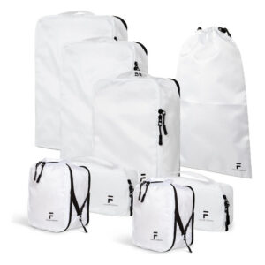 Juego De 8 Cubos De Compresión Para Viajes En Color Blanco White