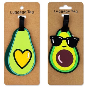 Etiquetas De Silicona Para Equipaje Aguacate 2 Piezas 20x20 Aguacate Nombre Del Diseño