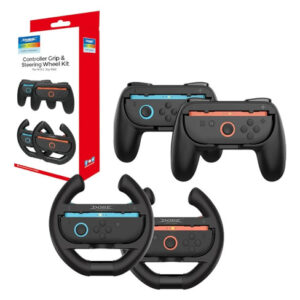 Kit 2 Volantes Y 2 Grips Ergonómicos Para Nintendo Switch 2