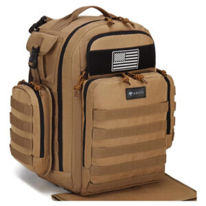 Mochila De Pañales Para Hombre Gran Capacidad Color Marrón Marrón Diseño De La Tela