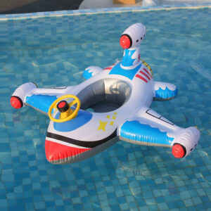 Flotador Inflable Para Niños Asiento De Seguridad Avión Blan Blanco