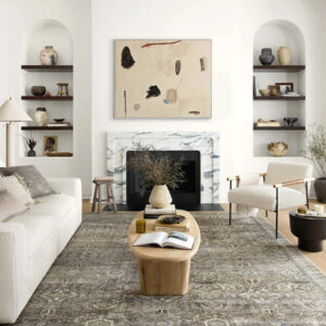 Tapete De Acento 114cm Color Antiguo/musgo Estilo Clásico 0 Cm Color