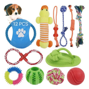 Juguetes Para Perro 12 Piezas Interactivos Resistentes Y Seg