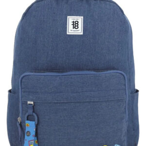 Mochila Grande Mujer Porta Laptop 15 Pulgadas Color Azul Azul Diseño De La Tela