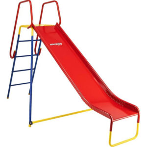 Resbaladilla Grande De Metal Para Niños 235x150 Cm Roja Rojo