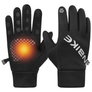 Guantes De Invierno Táctiles Para Ciclismo Térmicos Negros M Negro M