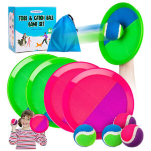 Juego De Pelota Para Lanzar Y Atrapar 4 Paletas Y 4 Bolas Green Blue+pink Purple Nombre Del Diseño