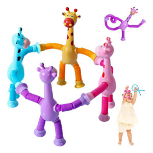 Tubo Sensorial Juguete Antiestrés 4pcs Ventosas Jirafa Jirafa