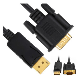 Adaptador Displayport A Vga 1 8 M 1080p Cable De Video Hd