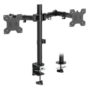 Soporte Doble Para Monitor Hasta 27 Pulgadas 10 Kg Ajustable Color