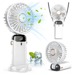 Ventilador De Mano Portátil Recargable 5000mah 5 Velocidades Color