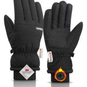 Guantes De Esquí Impermeables Para Niños Negro M Thinsulate