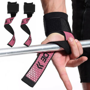 Muñequeras De Gimnasio Rosa Ajustables Antideslizantes M Rosa Talla