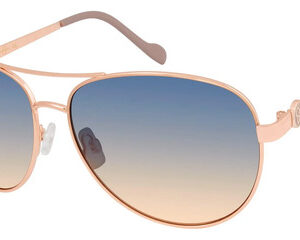 Gafas De Sol Aviador Oro Rosa Con Protección Uv400 Para Muje Diseño Oro Rosa Degradado Azul A Rosa (melocotón) Color Del Armazón Color De La Varilla