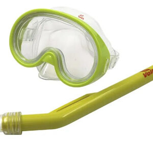 Kit De Snorkel Para Niños 12 Gafas De Buceo Verde 2 En 1 Verde