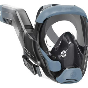 Máscara De Snorkel Facial 180 Adulto Respiración Fácil Lrg Vidrio De Mar