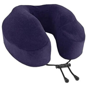 Almohada De Viaje Espuma Viscoelástica Soporte Cuello Azul M Color Diseño De La Tela