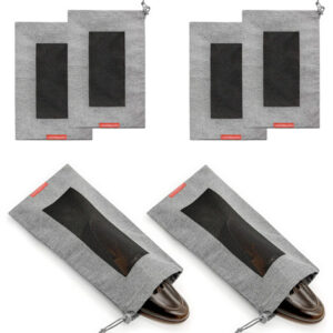 Bolsas De Zapatos Para Viaje Malla Respirable Set De 6 Unida Color Diseño De La Tela Acabado De Los Herrajes Color De La Correa De Hombro