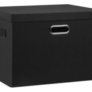 Cajas De Almacenamiento Grandes Plegables 43 Cm Negro 34 Lit Negro