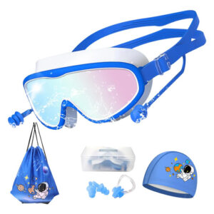 Gafas De Natación Polarizadas Para Niños 5 En 1 Protección U Azul/blanco