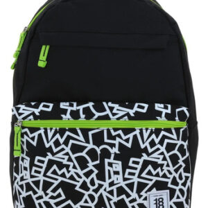 Mochila Negra Escolar Casual 350g Amplio Compartimento Negro Diseño De La Tela