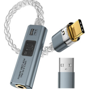 Adaptador Usb C A 3.5 Mm Audio Hifi Doble Chip Dac Color