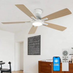 Ventilador De Techo 116 Cm Luz Led Dimmable Motor Silencioso 0 Mm Frecuencia Color De La Estructura Color De Las Aspas Material De Las Aspas 0