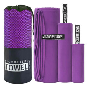 Toalla Deportiva De Microfibra 3 Piezas Secado Rápido Morado Morado Nombre Del Diseño