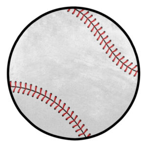 Alfombra Redonda Béisbol 92 Cm Antideslizante Lavable Decora 0 Cm Béisbol Nuevo