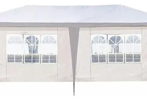 Toldo Carpa Armable 6x3 M Con Paredes Y Ventanas Blancas Color