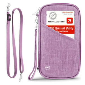 Portafolios De Viaje Rfid Morado Organizador Documentos Unis Color Diseño De La Tela