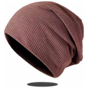 Gorro Beanie Moderno De Algodón Unisex Color Marrón Talla Ún Marrón Talla Diseño De La Tela